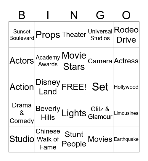 ACADEMY AWARDS 2013 Bingo Card