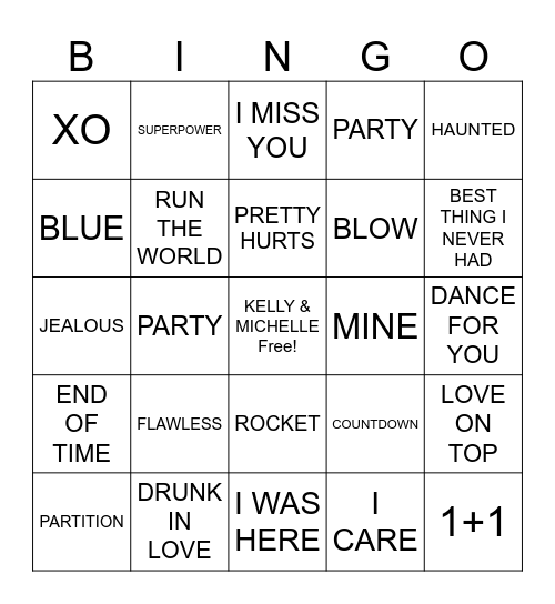 SELF TITLED/4 Bingo Card