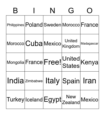 Friendship of Scouting Bingo Card