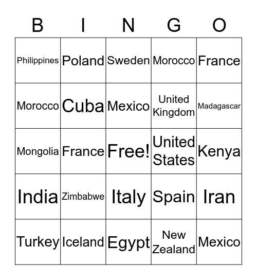 Friendship of Scouting Bingo Card