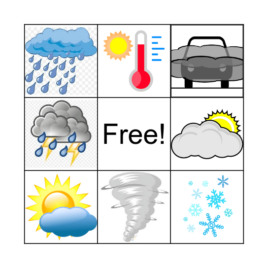 WEATHER BINGO Card