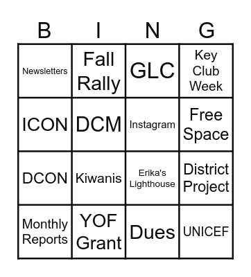 Officer Training Bingo Card