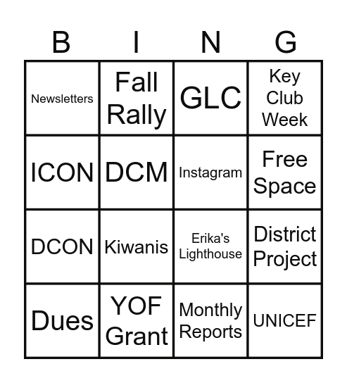 Officer Training Bingo Card