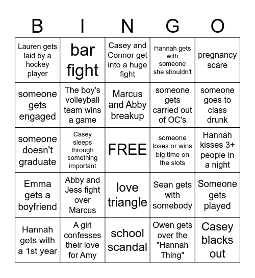 Season 4: in it 4 the long haul Bingo Card