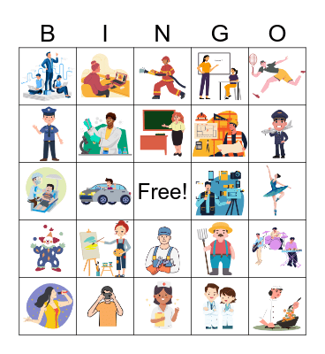 JOB VOCABULARY Bingo Card