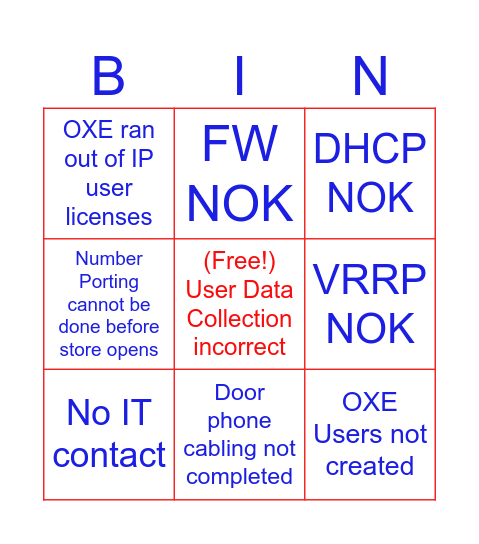 New HN Store Install Bingo Card