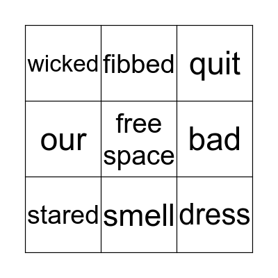 WORD NET BINGO Card