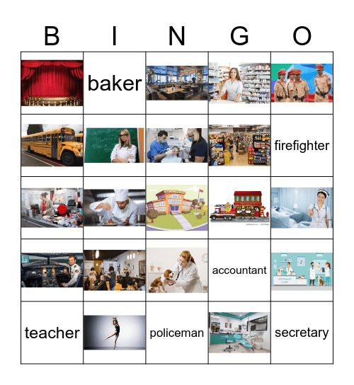 Occupation Bingo Card