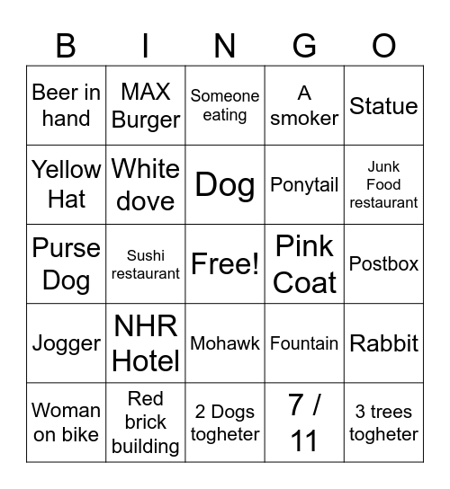 NHR takes Stockholm Bingo Card