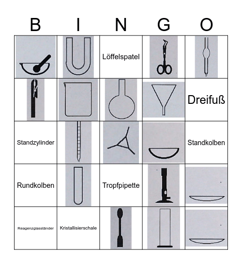 Laborgeräte Bingo Card