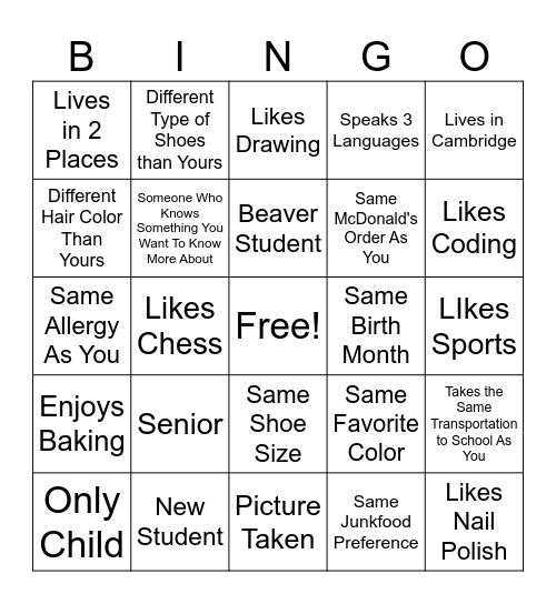 Bingo Card