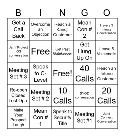 Power Day Bingo Card