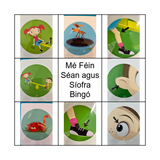 Abair Liom B Séan agus Síofra Bingó Bingo Card