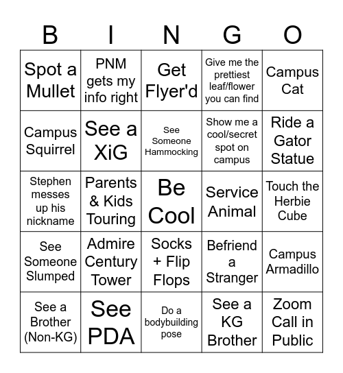 Bingo by Stephen Chang Bingo Card