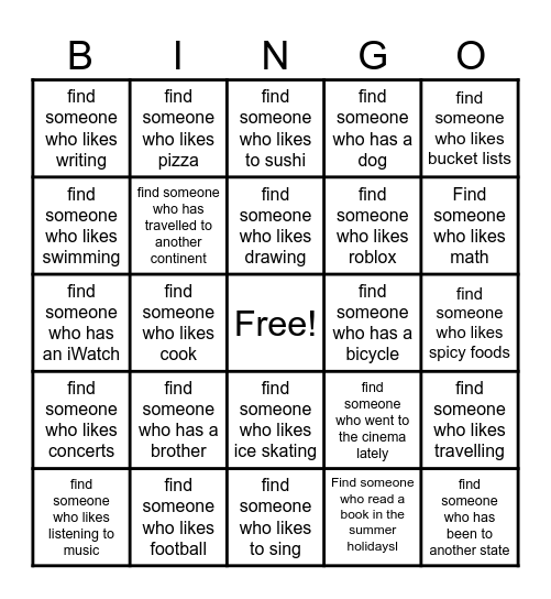 Get to know BINGO Card