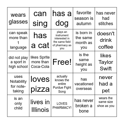 BINGO! Bingo Card