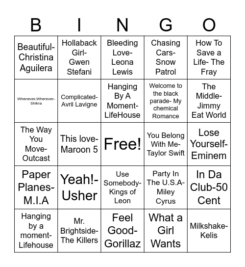 2000-s-pop-hits-bingo-card