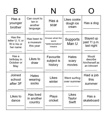 Icebreaker Bingo - Find Someone Who ... Bingo Card
