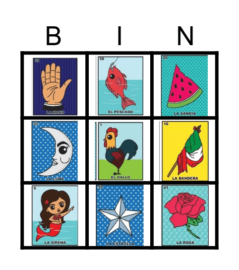 Loteria Bingo Card