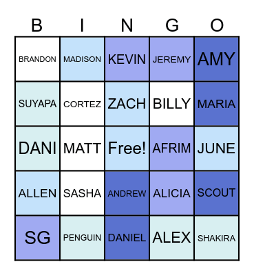 21C HOUSEKEEPING Bingo Card