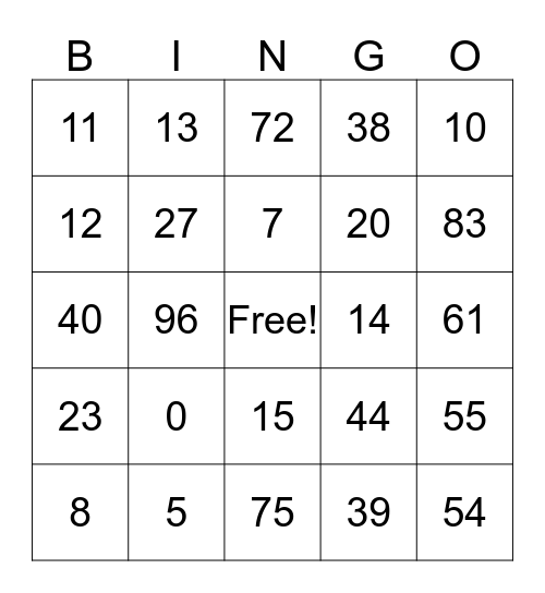 I Can Spell Bingo Card