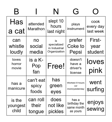 Bingo Card