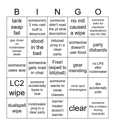 P9S Prog Bingo Card