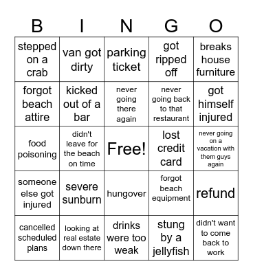 Sweigart Summer '23 Bingo Card