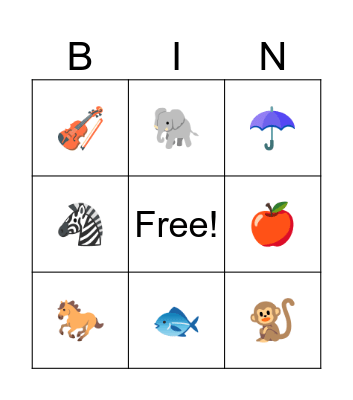 Alphabet  Bingo Card