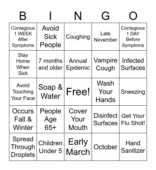 Safety Stand Down Bingo Card