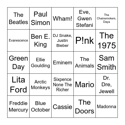 Me Bingo Card