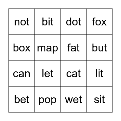 Bingo Card