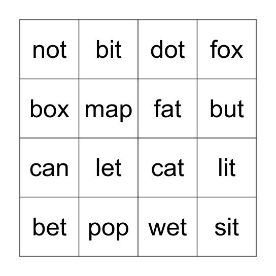 Bingo Card