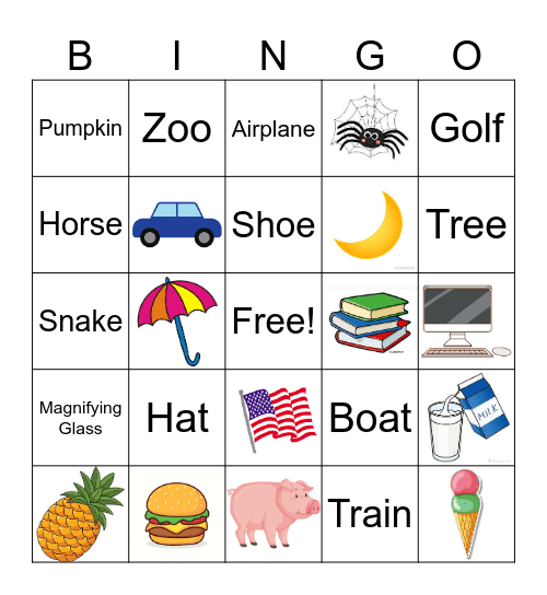 Random Things Bingo Card