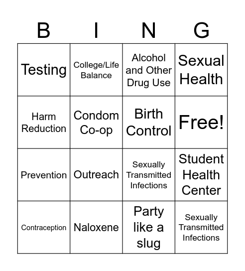 SHOP Bingo Card