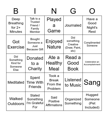 Crisis Management Bingo Card