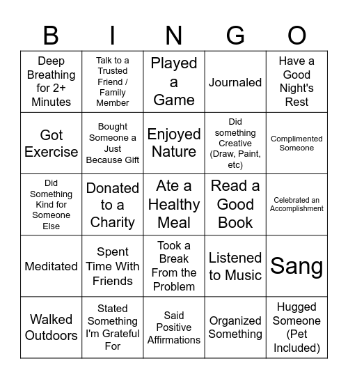 Crisis Management Bingo Card