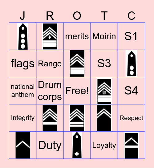 JROTC Bingo Card