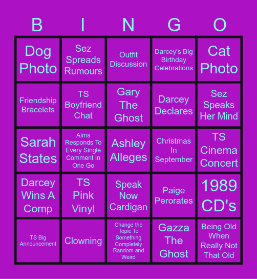 Bagel Bingo Card