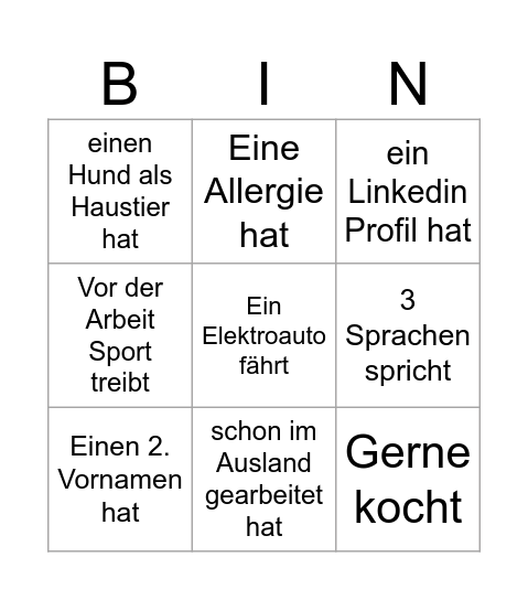 OED Klausur 07.09 & 08.09 Bingo Card