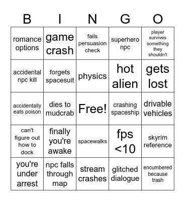 bingo bongo star mongo Bingo Card