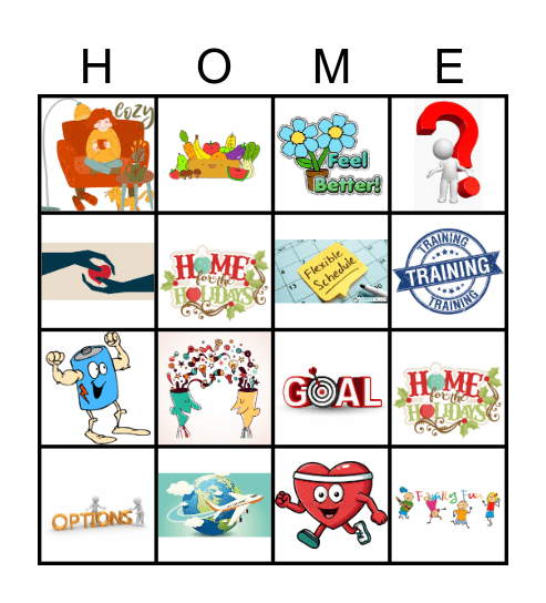 Home Therapy Bingo Card