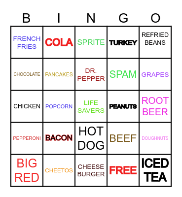 RD Bingo Card