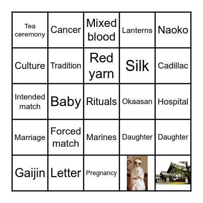 The Woman In The White Kimono Bingo Card