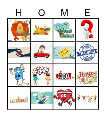 Home Therapy Bingo Card