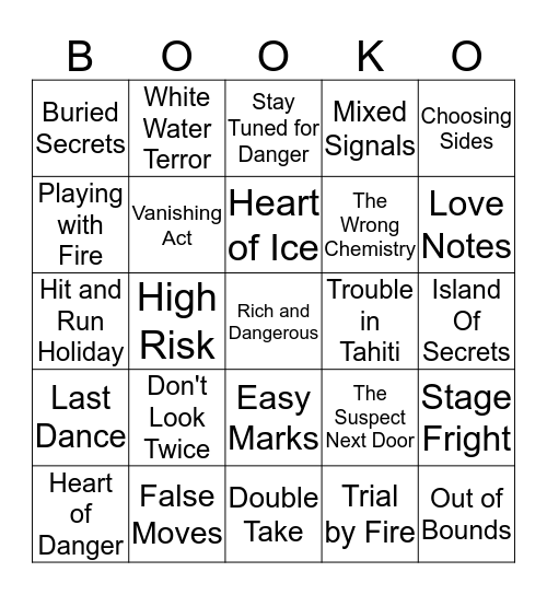Mystery BookO Bingo Card