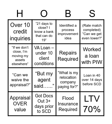 Employee Appreciation Week Bingo Card