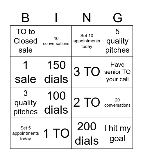 Launch Pad Bingo Card