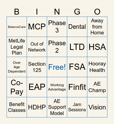 AE 2024 Bingo Card
