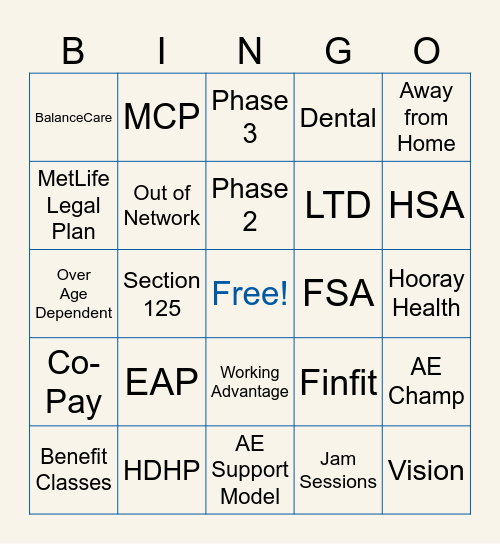 AE 2024 Bingo Card